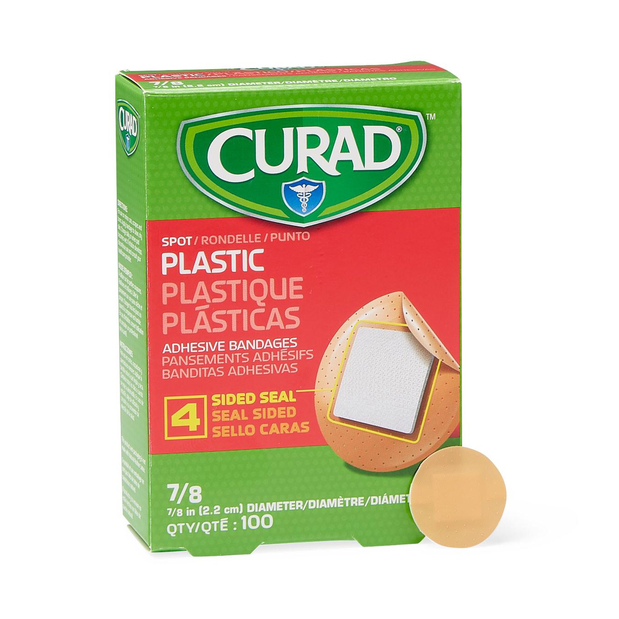 Curad Round Tan Adhesive Spot Bandage, 7/8 Inch MK 509541
