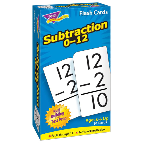 Subtraction 0-12 Skill Drill Flash Cards
