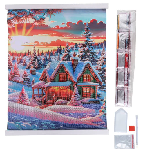 Crystal Art Scroll Kit: Winter Sunset