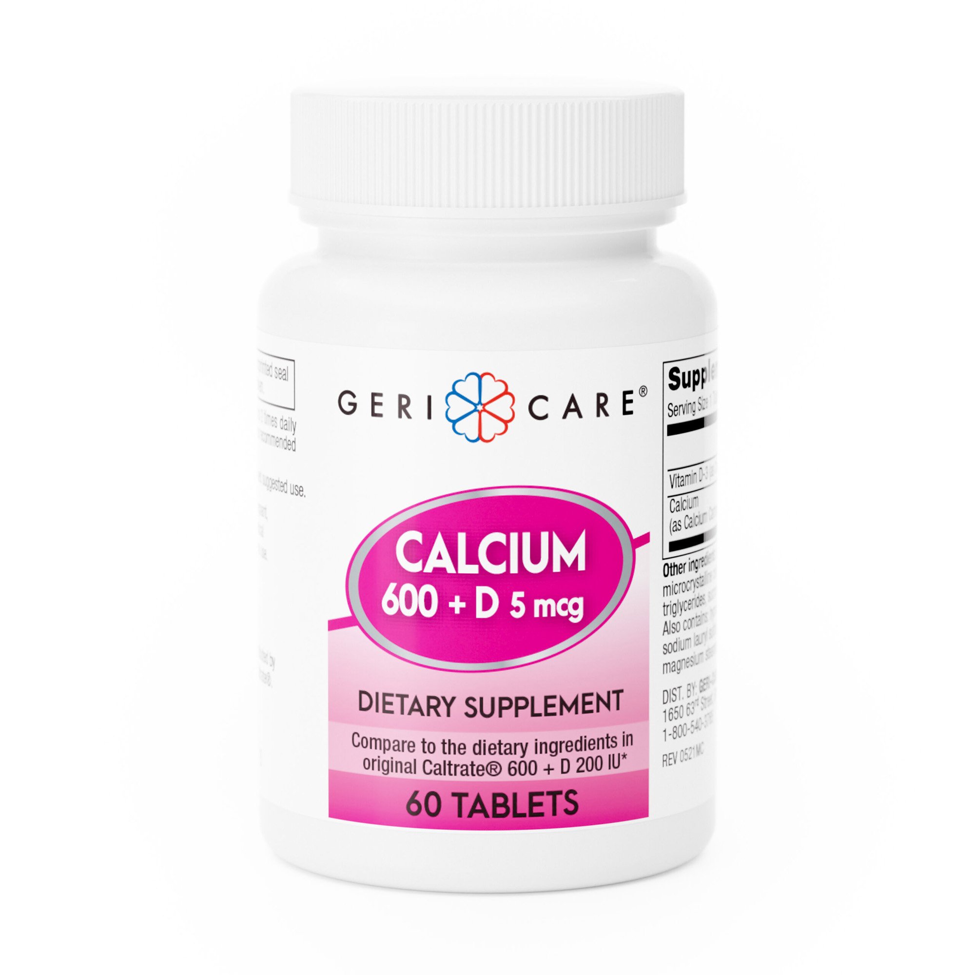 Geri-Care Calcium 600 + D Dietary Supplement MK 1240592