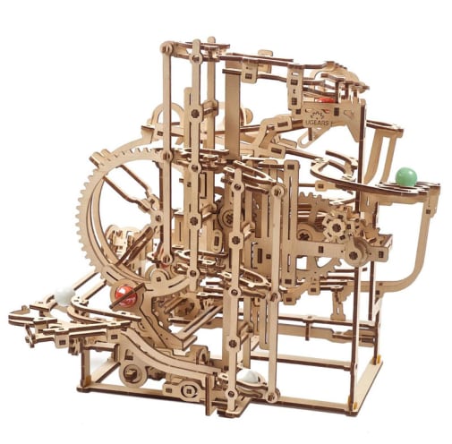 Ugears 3D Wooden Mechanical Model Marble Run Stepped Hoist