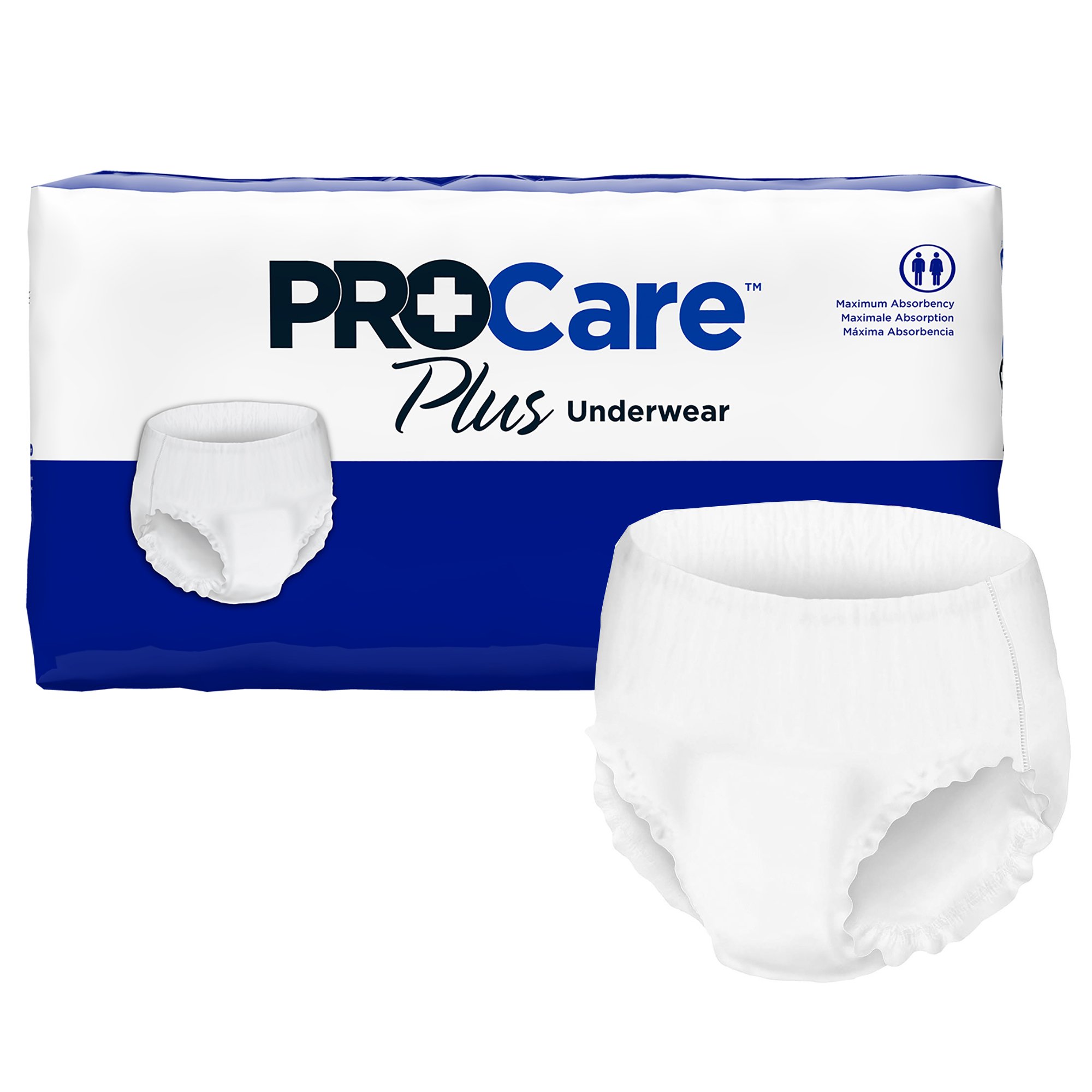 ProCare Plus Protective Underwear, Moderate Absorbency, Pull Up, Large, Disposable, 44 to 58 Inch Waist/Hip MK 1162814