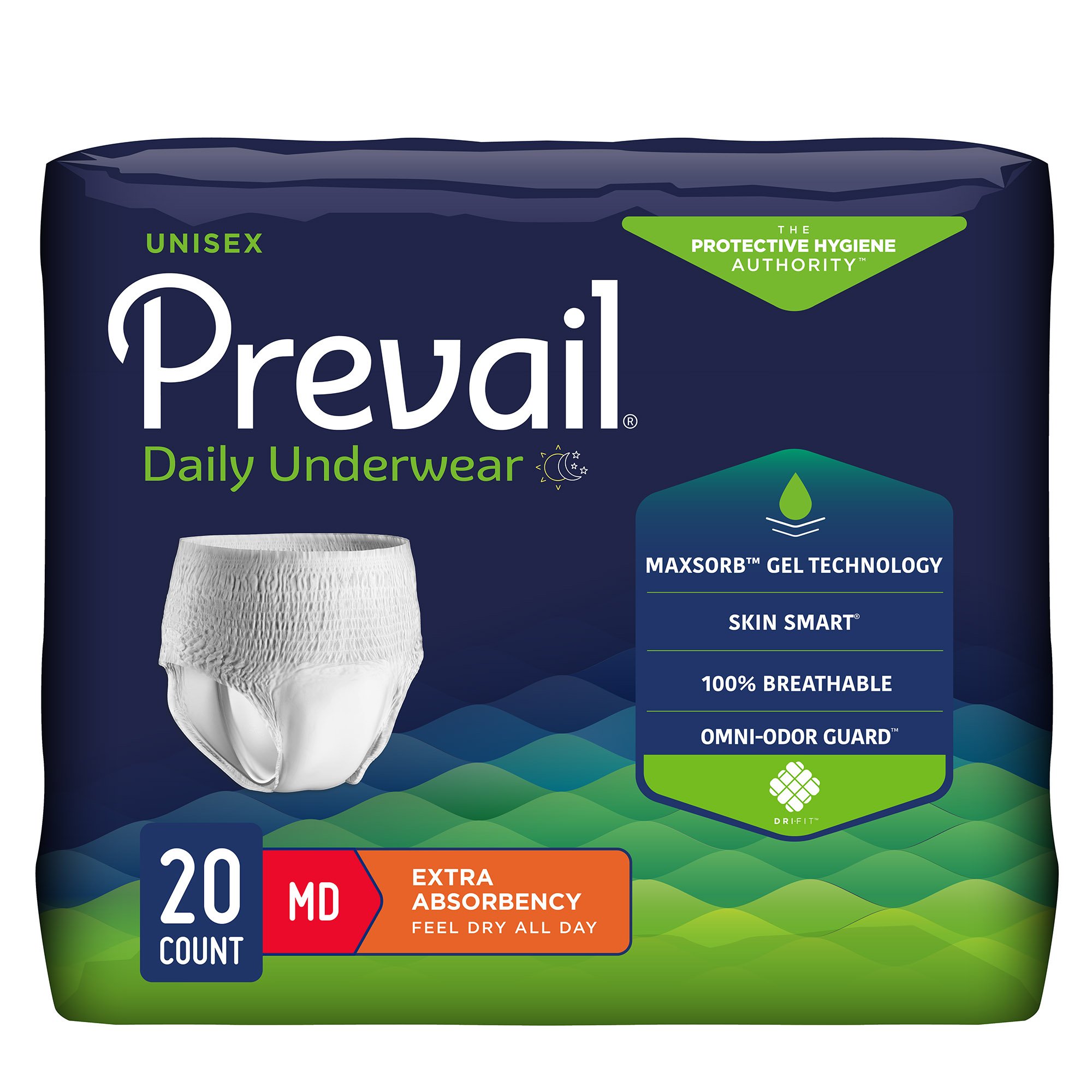 Prevail Daily Underwear Extra Absorbent Underwear, Medium MK 402953