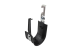 1-inch High Performance J-Hooks, Batwing Clip, Black, 25-Pack