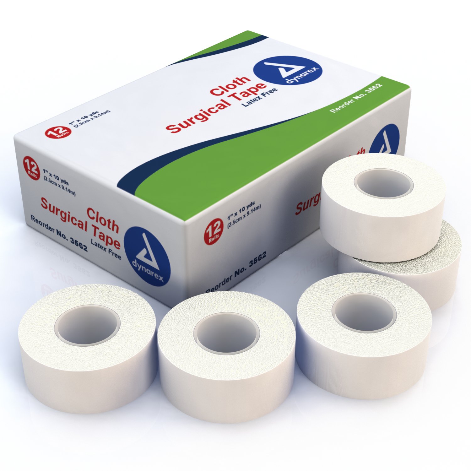 dynarex Cloth Medical Tape, 1 Inch x 10 Yard, White MK 807772