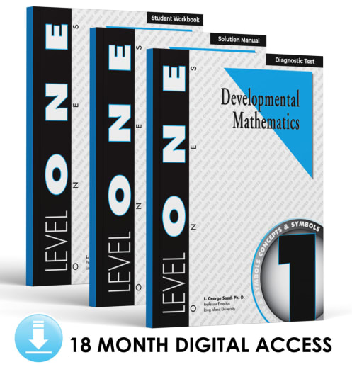 Developmental Math: Level 1 E-Book Set | Ones: Concepts and Symbols (18 Month Access)