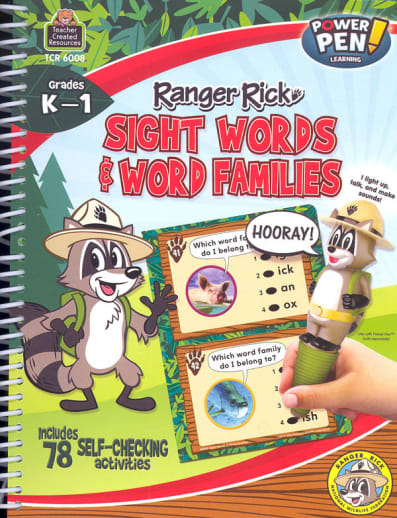 Ranger Rick Power Pen Learning Book: Sight Words & Word Families
