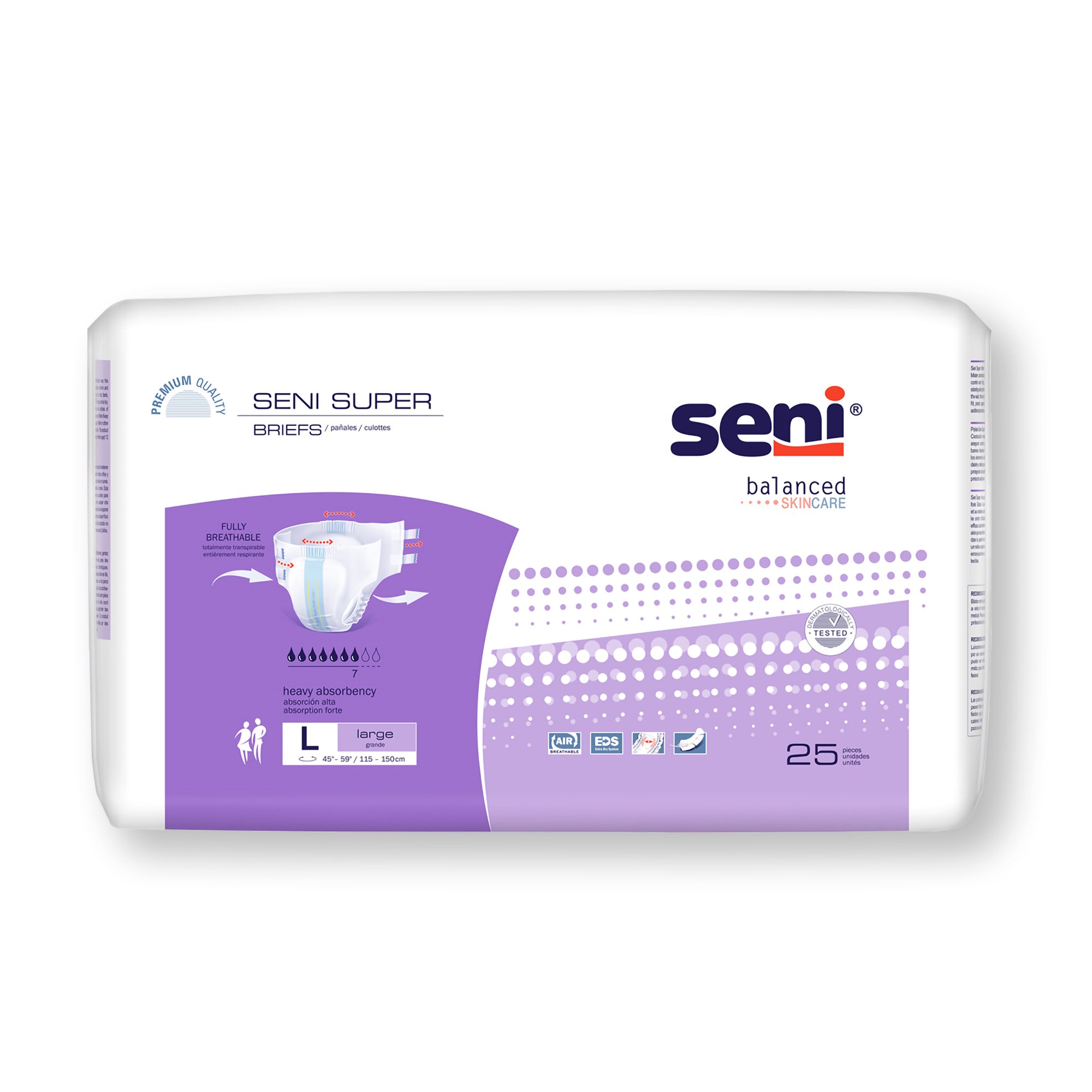 Seni Super Heavy Absorbency Incontinence Brief, Large MK 1163862