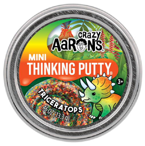 Crazy Aaron's Triceratops Thinking Putty 2" Mini Tin