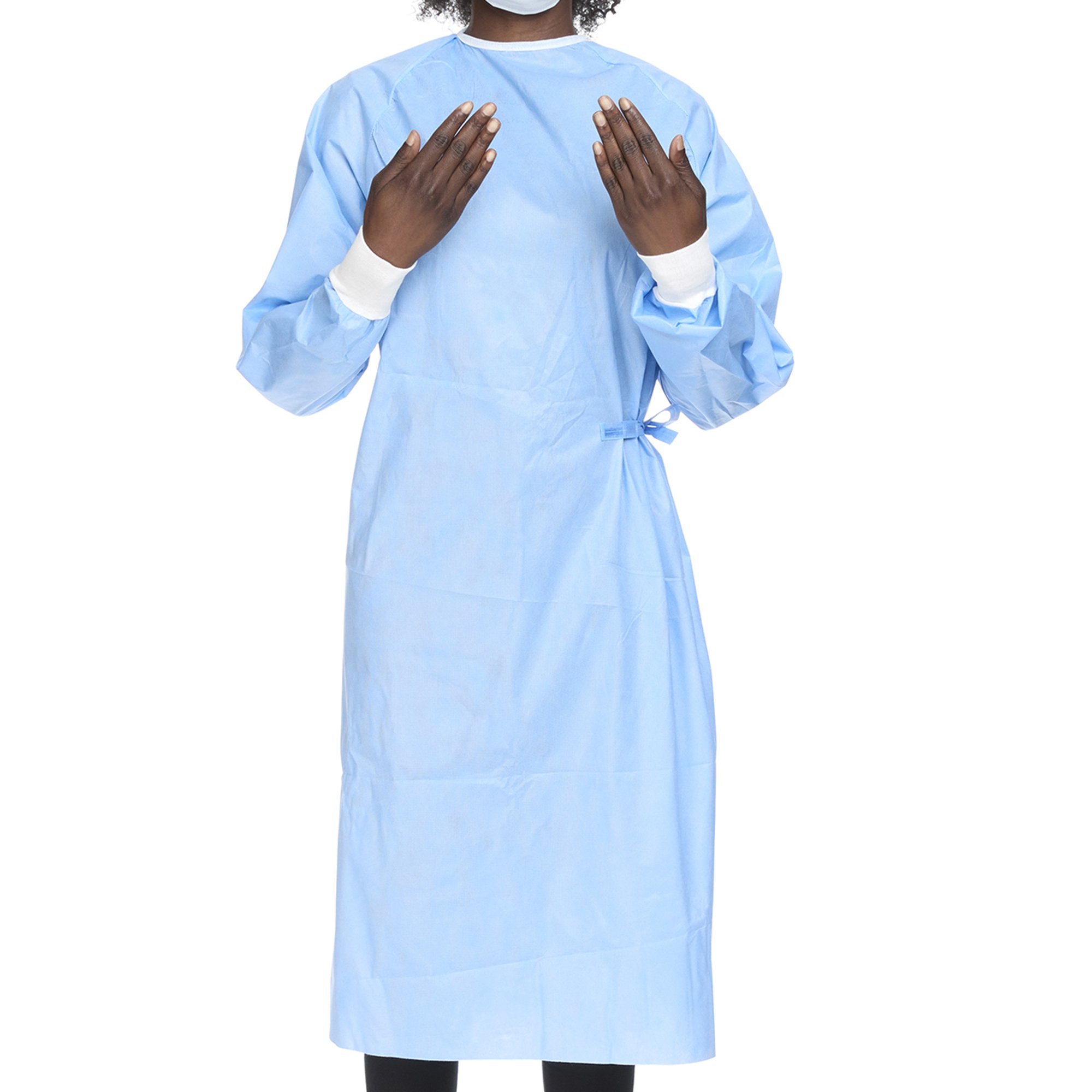 Halyard Basics Non-Reinforced Surgical Gown with Towel, Large, Blue MK 654134
