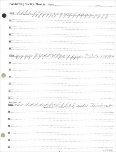 Spencerian Practice Set