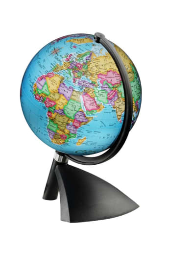 6" Terrene Illuminated Desk Globe