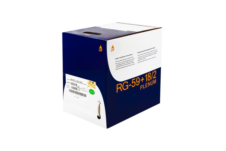 500Ft RG59 w/2x18AWG Power White CMP