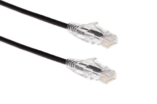 Image of Cat6 Slim Ethernet Patch Cable, Snagless, 10 ft, Black
