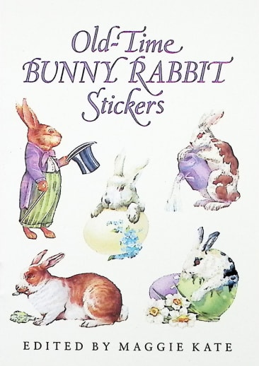 Old Time Bunny Rabbits Small Format Stickers