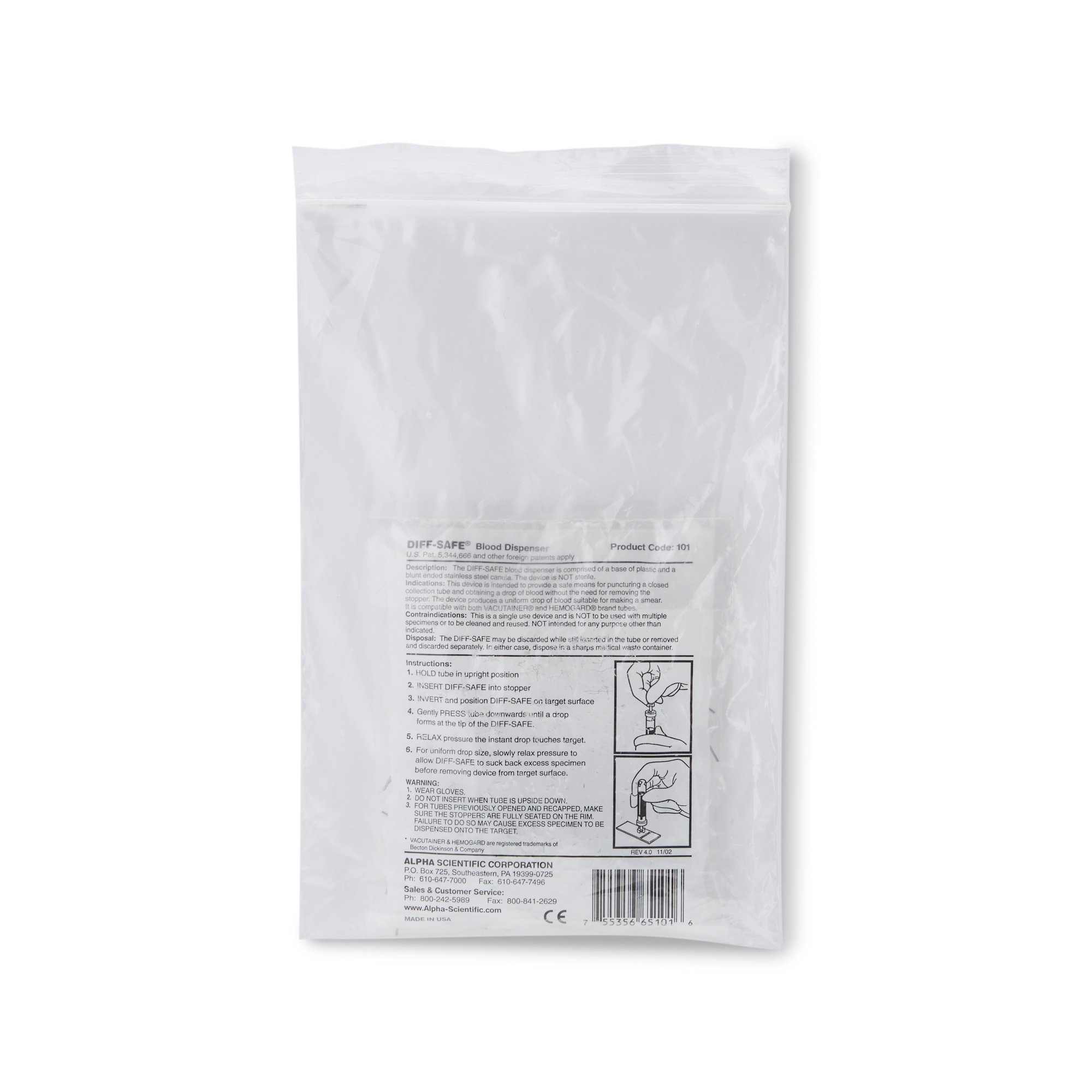 Diff-Safe Blood Dispenser for Blood Smears MK 1010194