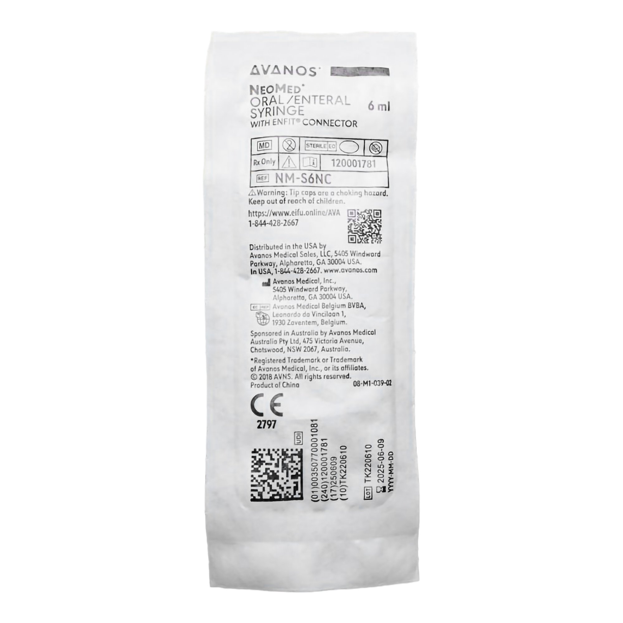 NeoMed Enteral / Oral Syringe, 6 mL MK 1059185