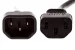 AC Power Cord, C14 to C13, 18 AWG, 1ft, Black