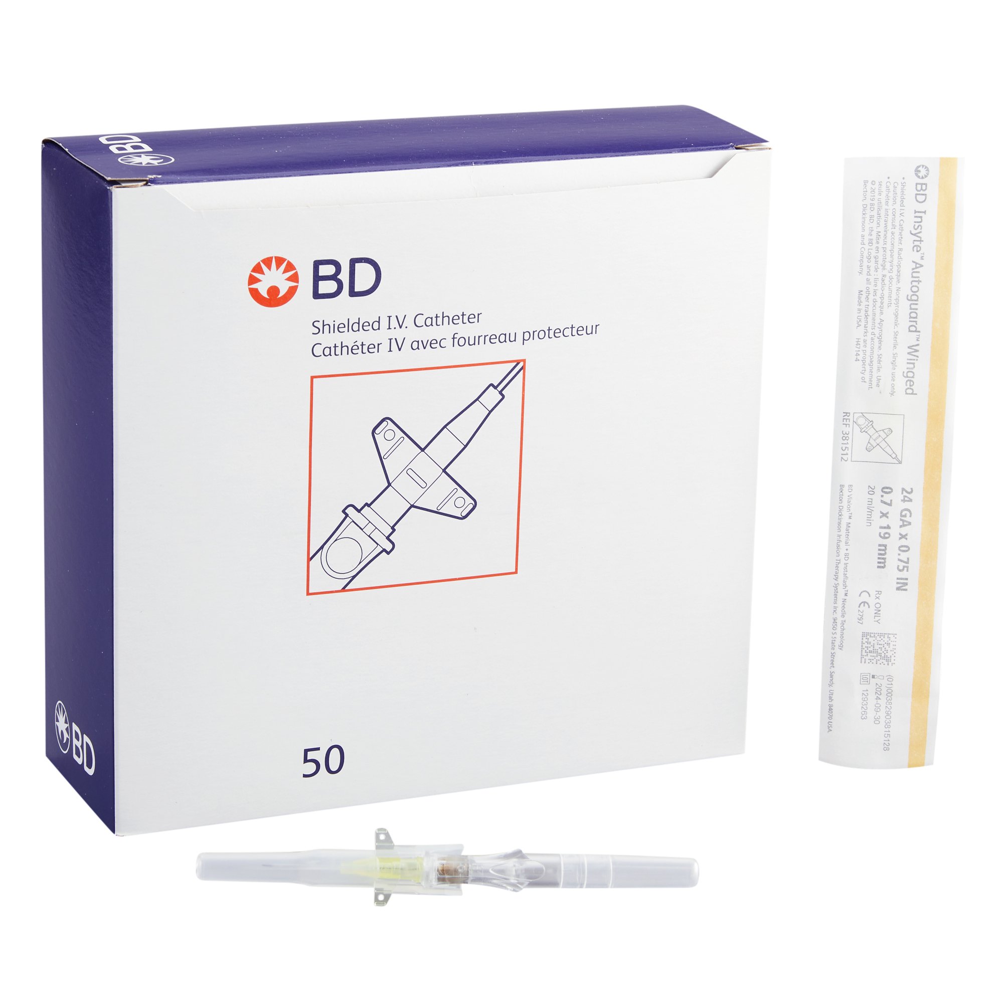 Insyte Autoguard Peripheral IV Catheter, 24 Gauge MK 345967