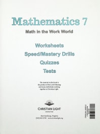 Christian Light Mathematics Grade 7 Student Material