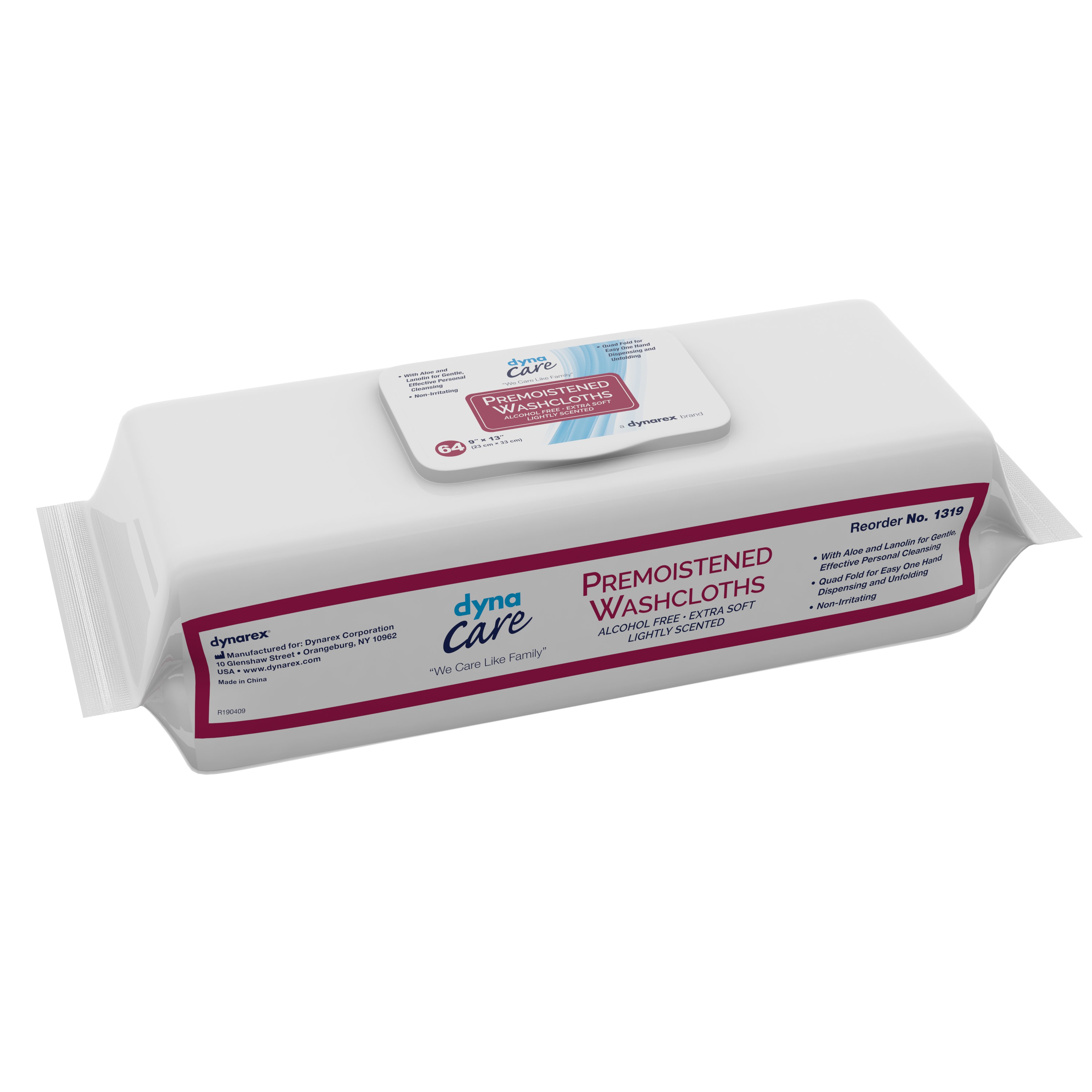 dynarex Personal Cleansing Wipe, Unscented MK 1014361