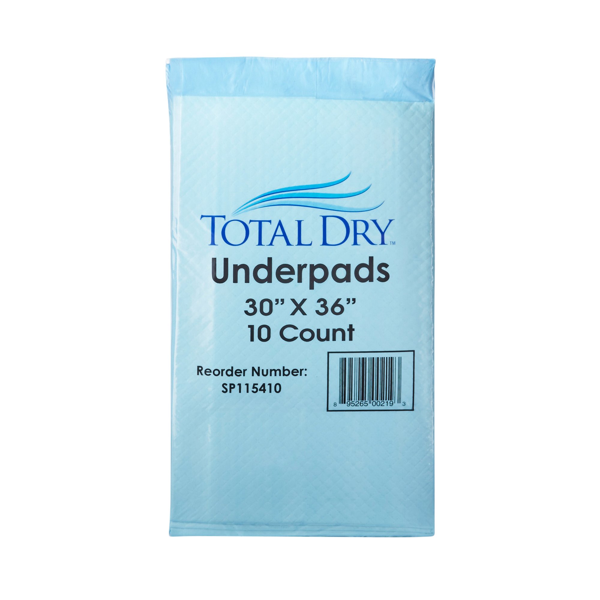 TotalDry Incontinence Underpads, Heavy Absorbency, Blue, 30 x 36 Inch MK 975701