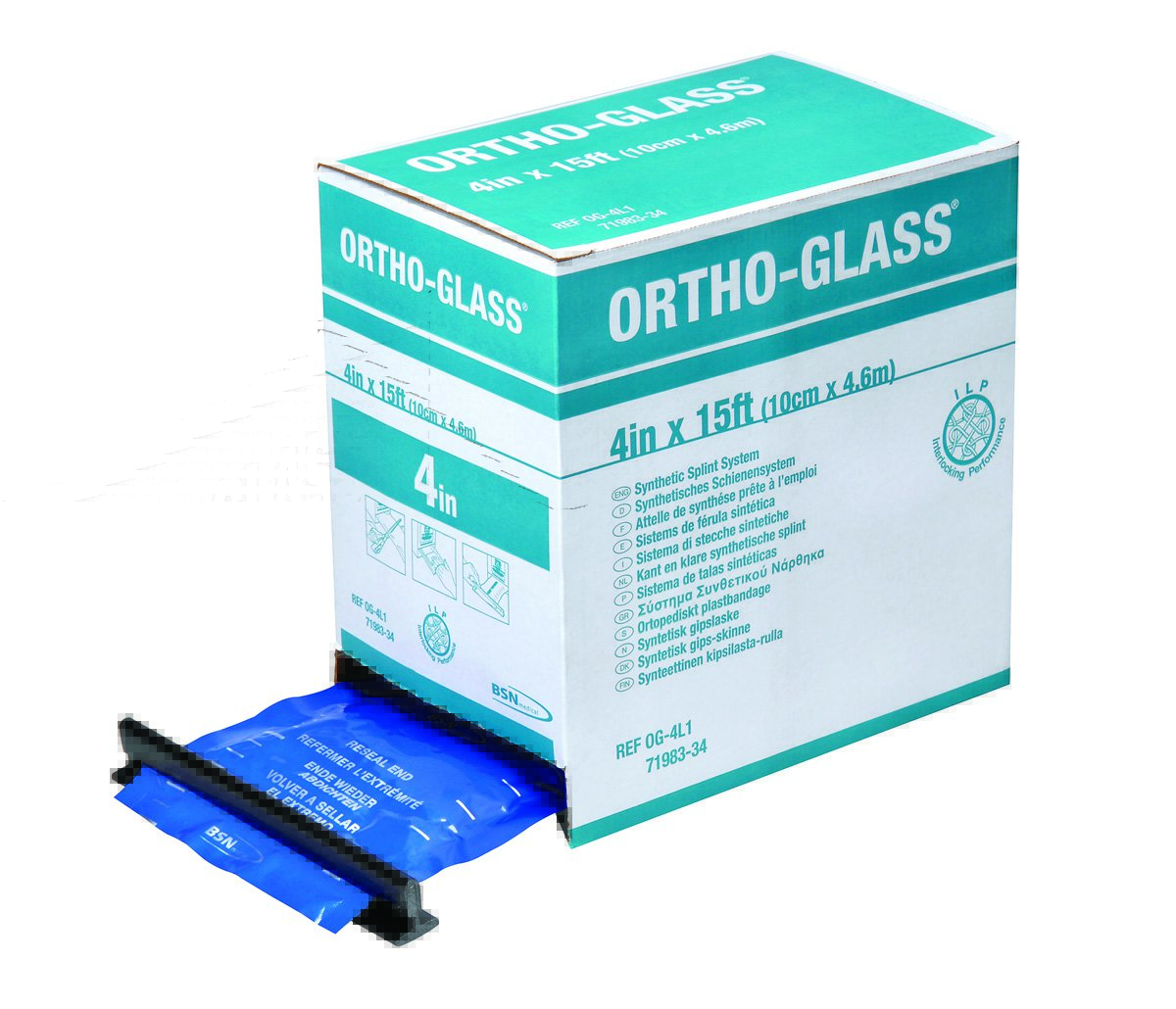 Padded Precut Splint ORTHO-GLASS 3 X 12 Inch Fiberglass White MK 418811