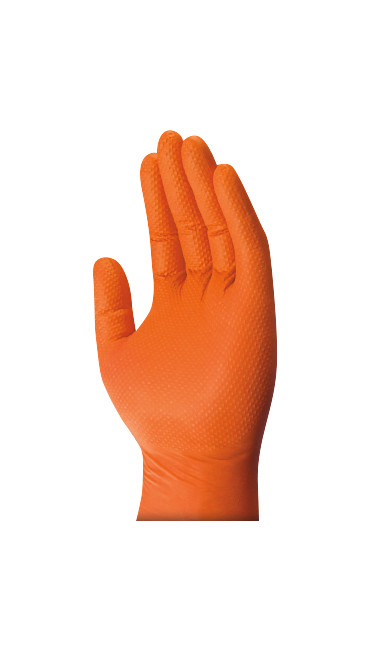 8 Mil Nitrile RDT Gloves (Pack of 100), Orange, large