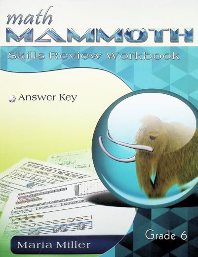 Math Mammoth Grade 6 Color Skills Review Workbook Answer Key (2022 Edition)