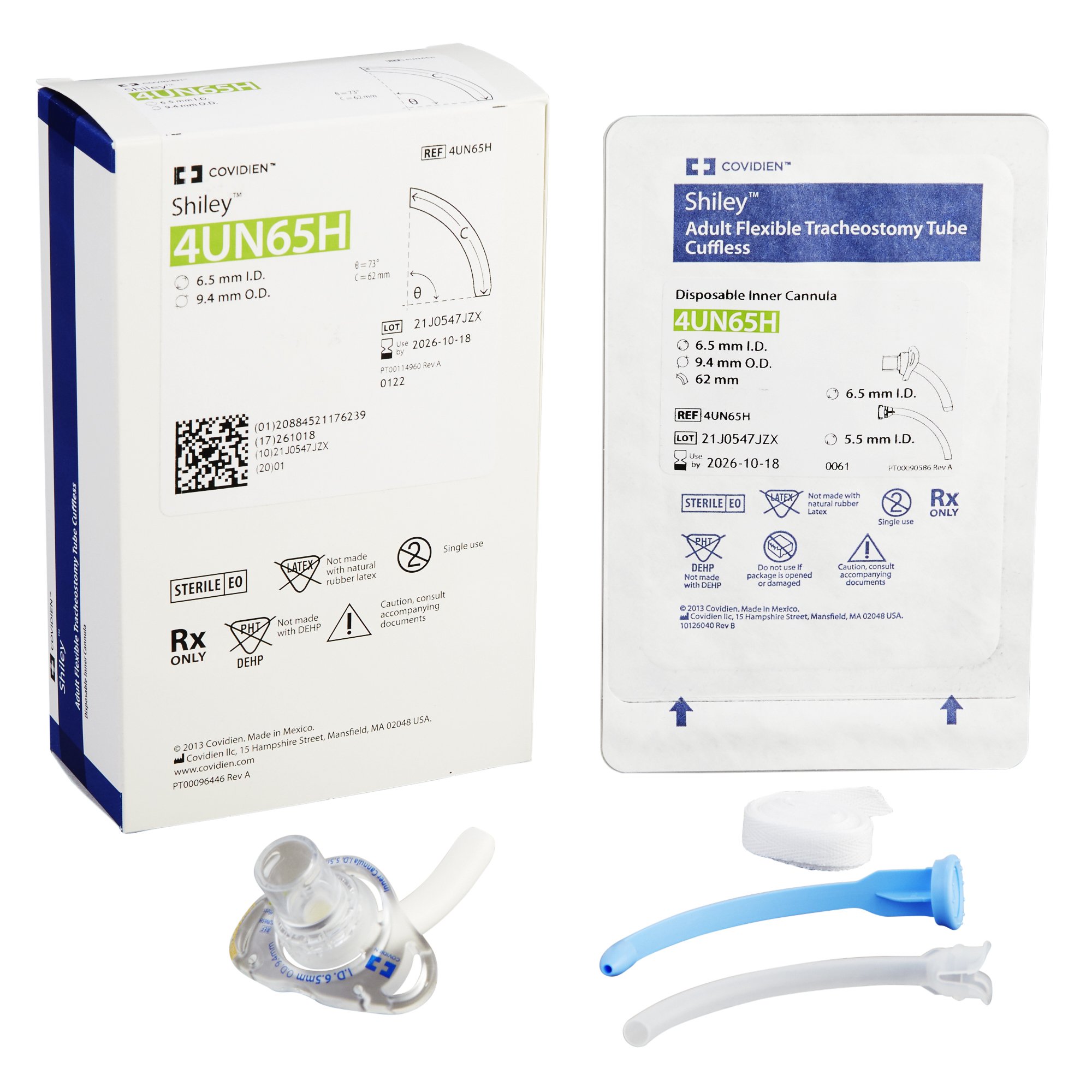 Shiley Flexible Tracheostomy Tube, Uncuffed, Size 6.5 MK 972047