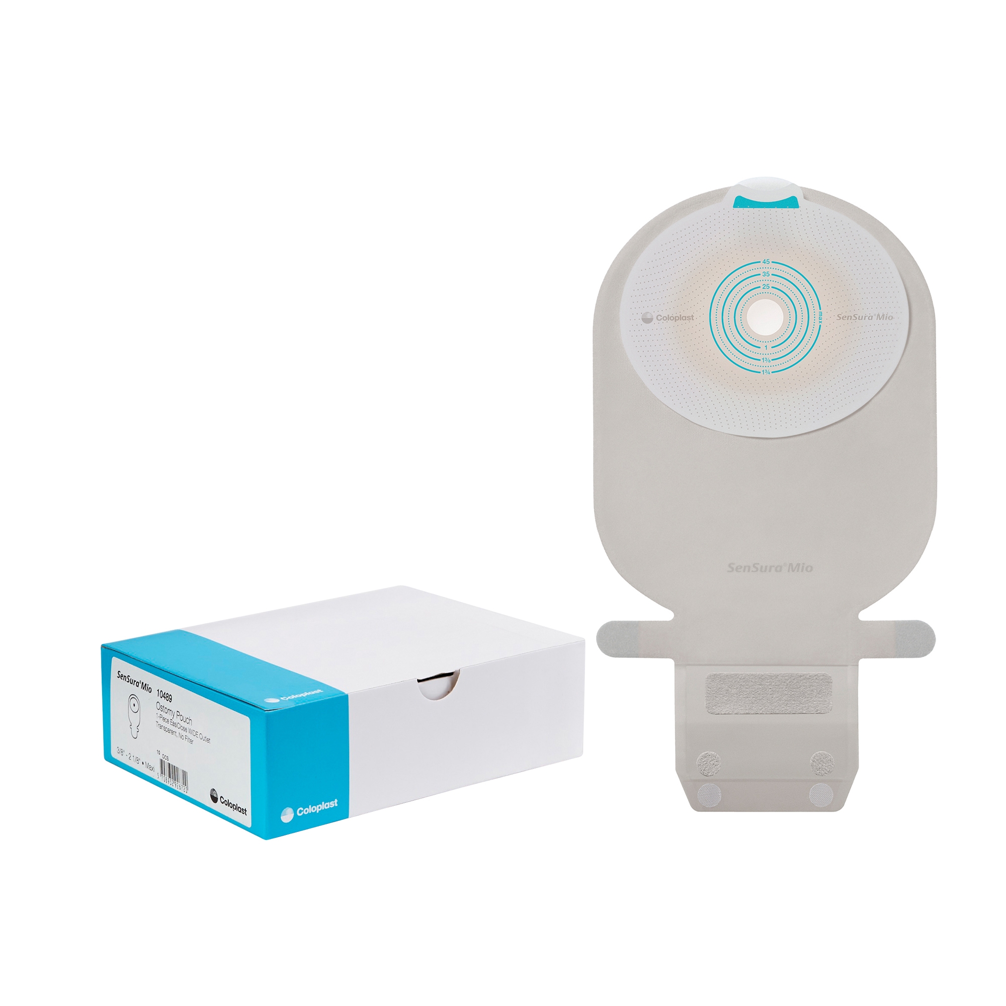 SenSura Mio 1-Piece Transparent Ostomy Pouch, Trim to fit 10  55 mm Stomas MK 883915