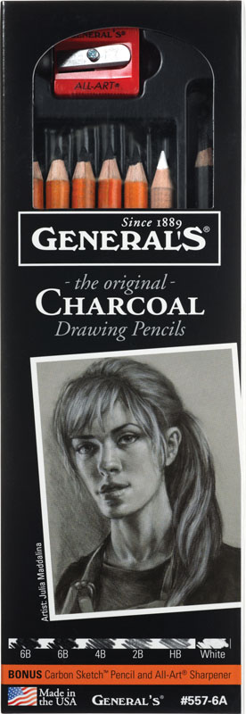 General Pencil General’s Charcoal Pencil, 6B