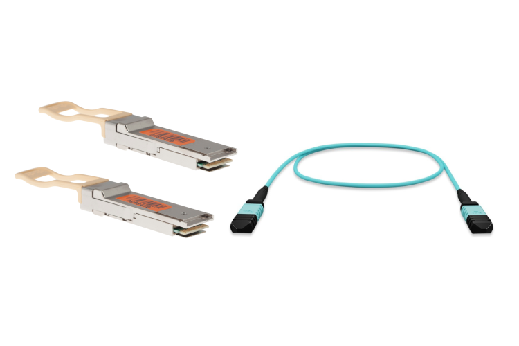 40G Core Uplink Kit, Includes (2) QSFP+ Transceivers &amp; (1) 3M OM4 MPO Fiber Cable