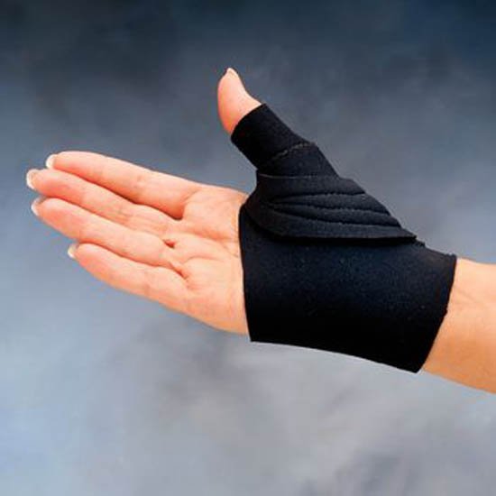 Thumb CMC Restriction Splint Comfort Cool Adult Medium Wrap Around Strap Left Hand Black MK 482537