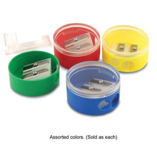 Eisen 2 Hole Round Sharpener with Twist Base Cover - Assorted Color