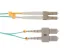 15M LC-SC OM4 40G 50/125 Multimode Duplex Fiber Patch Cable, Aqua