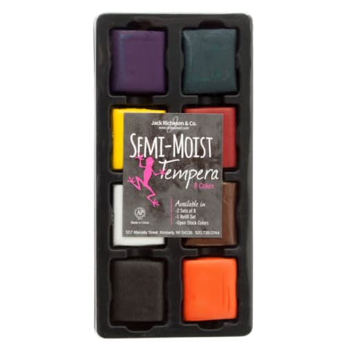Semi-Moist Tempera Large Cake in Black Tray (set of 8)