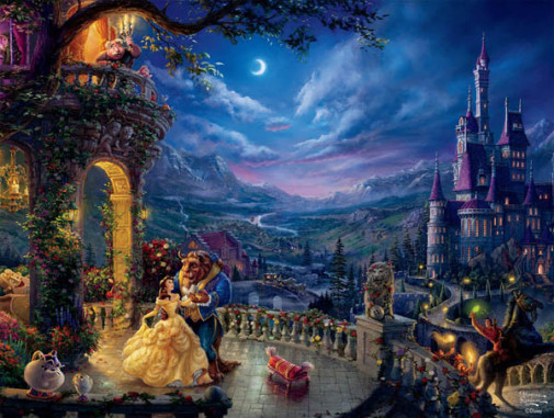Disney Thomas Kinkade 500ピースジグソーパズル　4種類 NIB Disney Thomas Kinkade 4 in 1 Jigsaw Puzzle 500 piece