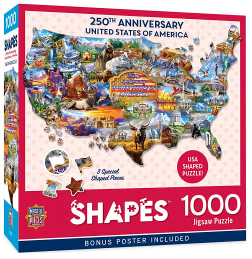 250th Anniversary United States of America: Shapes Puzzle (1000 Piece)
