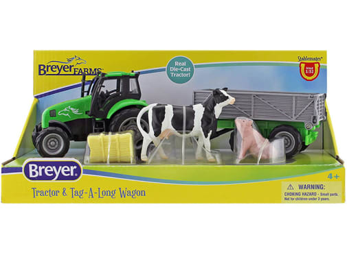 Breyer Farms Tractor and Tag-a-Long Wagon