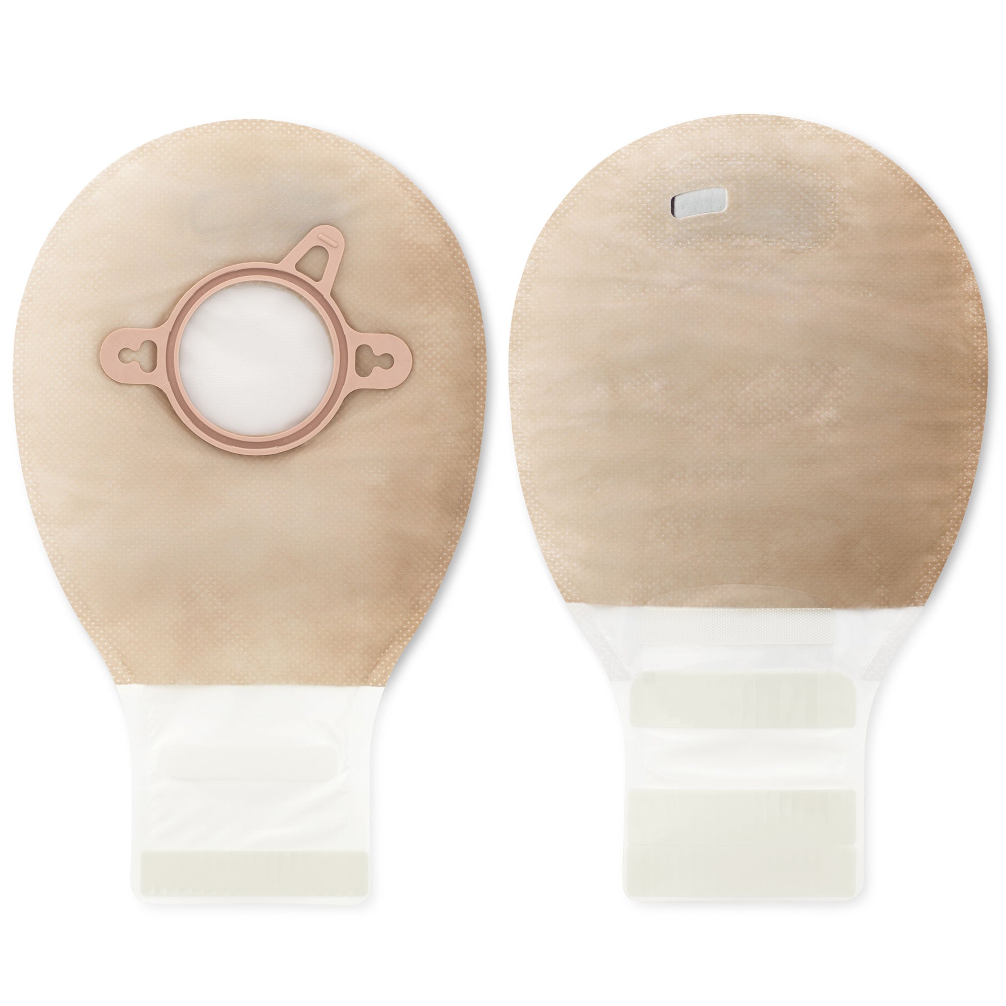 New Image Two-Piece Beige Ostomy Pouch, Pre-cut to Fit 44 mm, Green Match MK 569781