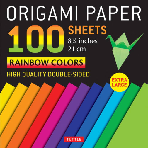 Origami Paper - 100 Sheets Rainbow Colors 8.5"