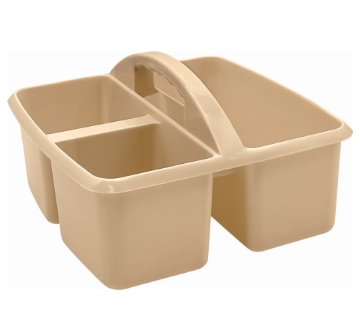 Light Brown Plastic Storage Caddy