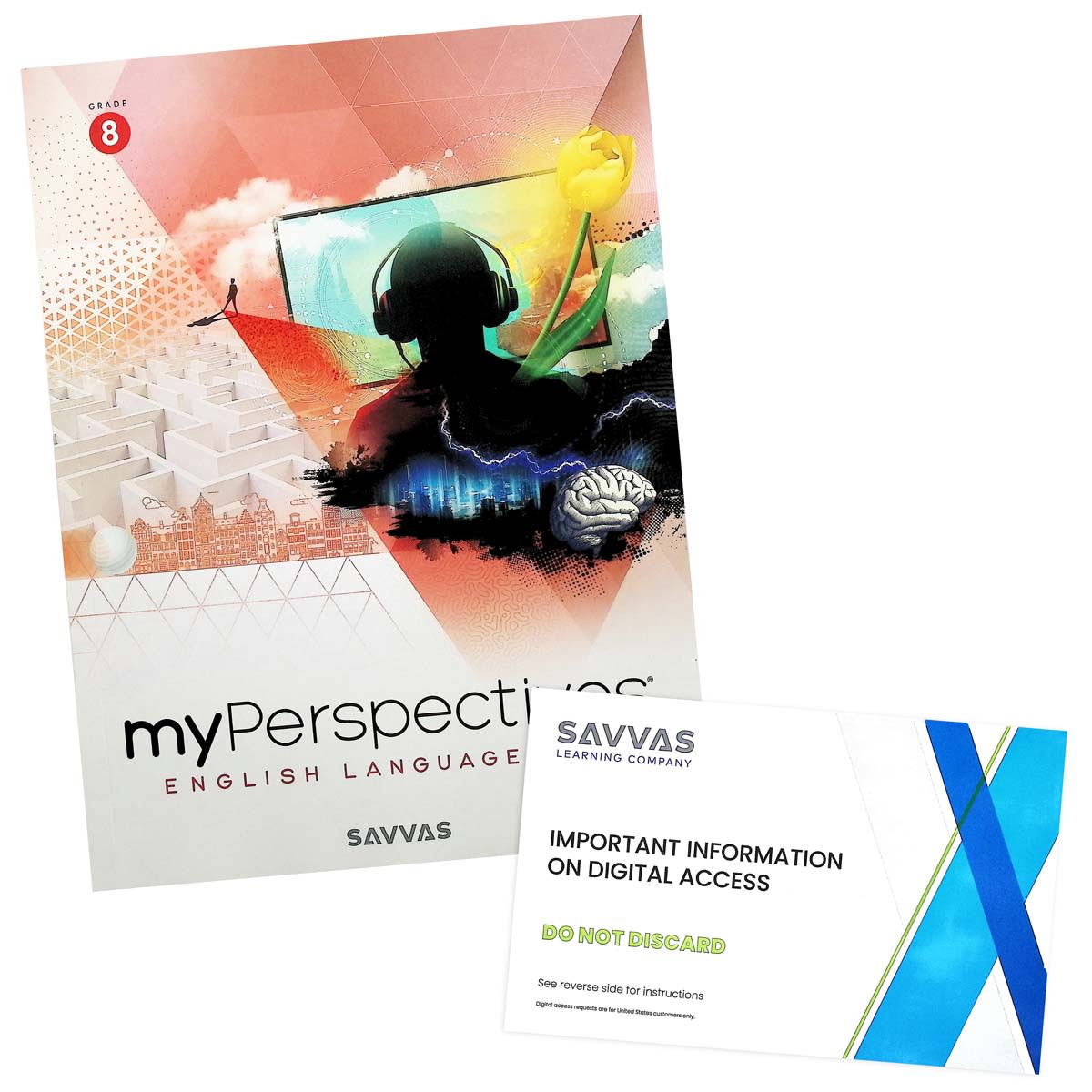 【英語】Organization Excutive Course 7 Savvas myPerspectives ELA Homeschool Bundle Grade 8 (2027)