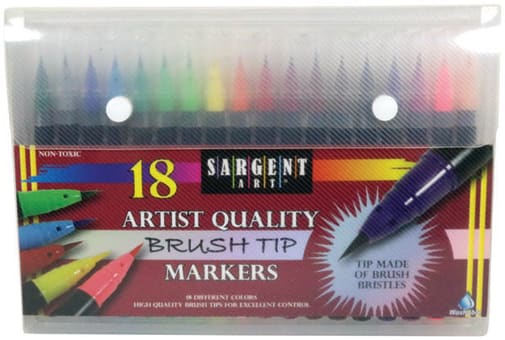 Artist Brush Tip Marker Set (18 count)