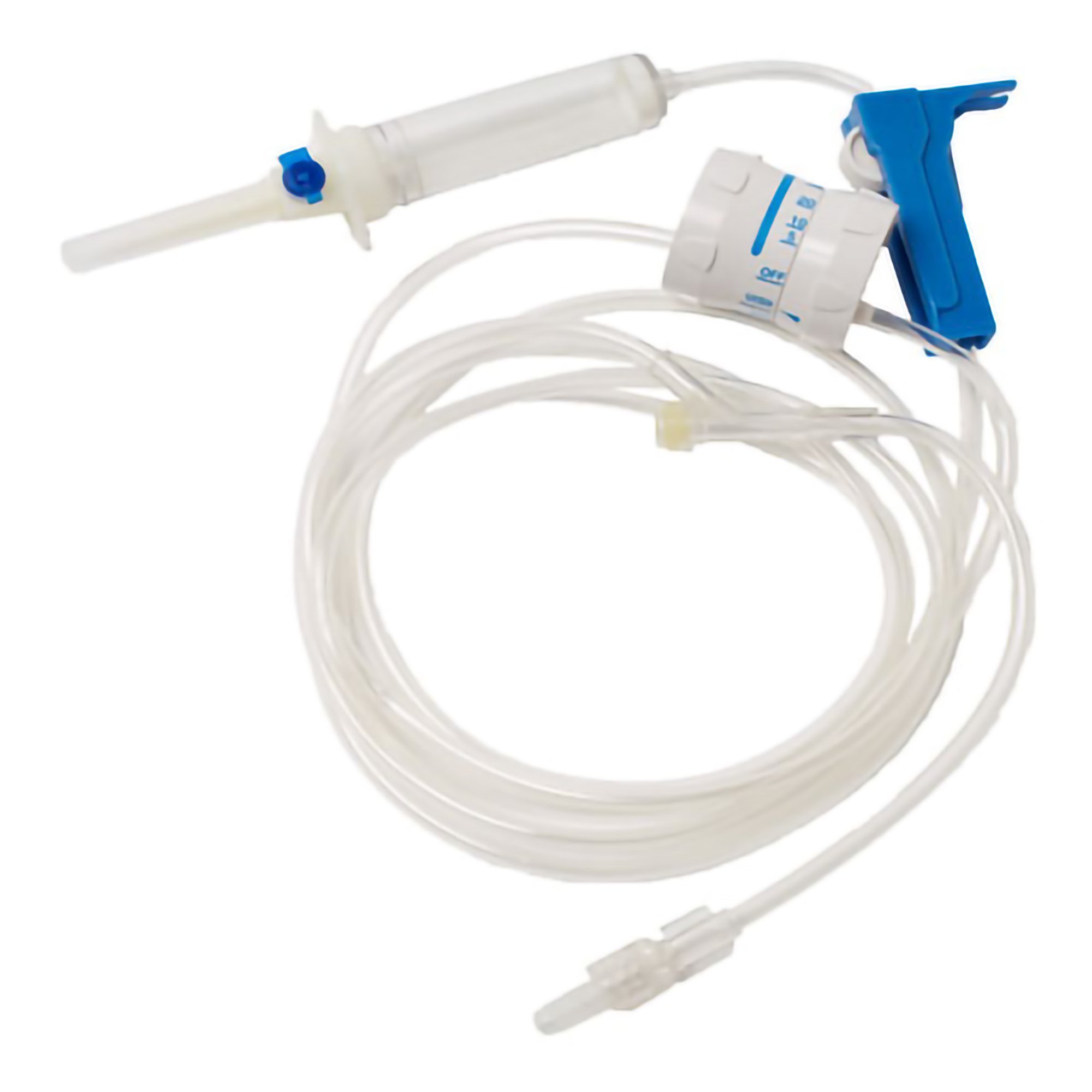 Primary IV Administration Set TrueCare Gravity 1 Port 20 Drops / mL Drip Rate 15 Micron Filter 92 Inch Tubing Solution Flow Regulator MK 1144033