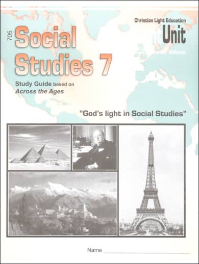 Christian Light Social Studies 705 LightUnit Sunrise Preliminary Edition