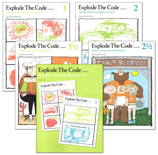 Explode the Code 1-2 (including 1/2s) with Teacher Guide (2nd Edition)