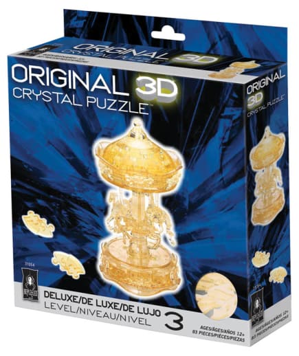Deluxe 3D Crystal Puzzle - Carousel