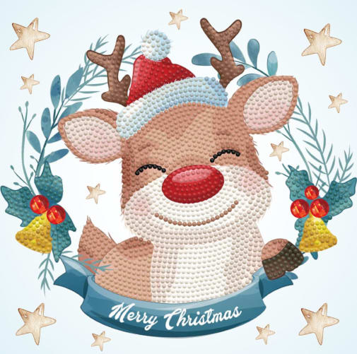 Diamond Dotz ChristmasTrio Reindeer Dotz Box Diamond Painting Kit